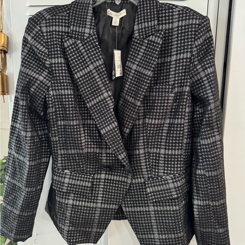 Cato Black and Gray Checkered Blazer